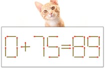 【マッチ棒パズル】正しい式にしよう！「0+75=89」【毎日脳トレ】