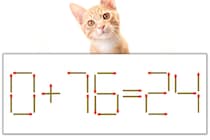 【マッチ棒パズル】正しい式にしよう！「0+76=24」【毎日脳トレ】