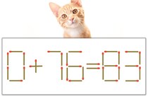 【マッチ棒パズル】正しい式にしよう！「0+76=83」【毎日脳トレ】