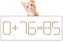 【マッチ棒パズル】正しい式にしよう！「0+76=85」【毎日脳トレ】