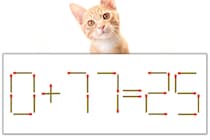 【マッチ棒パズル】正しい式にしよう！「0+77=25」【毎日脳トレ】