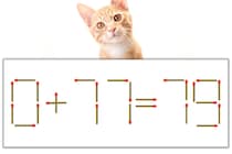 【マッチ棒パズル】正しい式にしよう！「0+77=79」【毎日脳トレ】