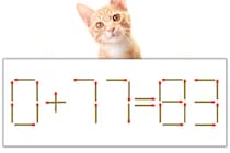 【マッチ棒パズル】正しい式にしよう！「0+77=83」【毎日脳トレ】