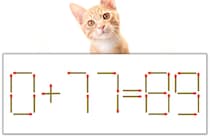 【マッチ棒パズル】正しい式にしよう！「0+77=89」【毎日脳トレ】