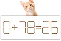 【マッチ棒パズル】正しい式にしよう！「0+78=26」【毎日脳トレ】