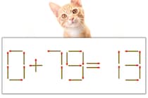 【マッチ棒パズル】正しい式にしよう！「0+79=13」【毎日脳トレ】
