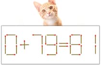 【マッチ棒パズル】正しい式にしよう！「0+79=81」【毎日脳トレ】