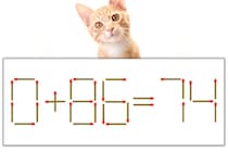 【マッチ棒パズル】正しい式にしよう！「0+86=74」【毎日脳トレ】