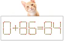 【マッチ棒パズル】正しい式にしよう！「0+86=84」【毎日脳トレ】