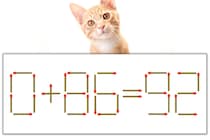 【マッチ棒パズル】正しい式にしよう！「0+86=92」【毎日脳トレ】