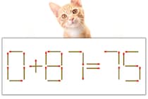 【マッチ棒パズル】正しい式にしよう！「0+87=75」【毎日脳トレ】