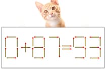 【マッチ棒パズル】正しい式にしよう！「0+87=93」【毎日脳トレ】