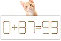 【マッチ棒パズル】正しい式にしよう！「0+87=99」【毎日脳トレ】