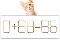 【マッチ棒パズル】正しい式にしよう！「0+88=86」【毎日脳トレ】