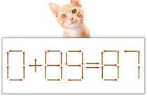 【マッチ棒パズル】正しい式にしよう！「0+89=87」【毎日脳トレ】