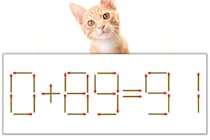 【マッチ棒パズル】正しい式にしよう！「0+89=91」【毎日脳トレ】