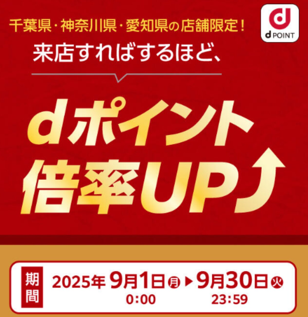 千葉県・神奈川県・愛知県の店舗限定!9月は「なか卯」のdポイント倍率UP!