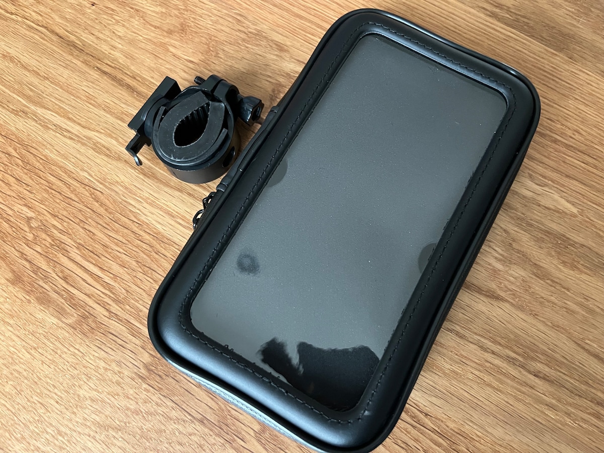 「スマホホルダー(自転車用、タッチ操作可能)」
