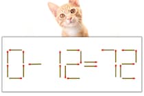 【マッチ棒パズル】正しい式にしよう！「0-12=72」【毎日脳トレ】
