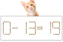 【マッチ棒パズル】正しい式にしよう！「0-13=19」【毎日脳トレ】