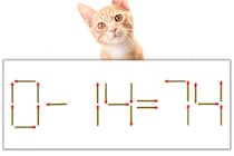 【マッチ棒パズル】正しい式にしよう！「0-14=74」【毎日脳トレ】