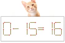 【マッチ棒パズル】正しい式にしよう！「0-15=16」【毎日脳トレ】