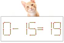 【マッチ棒パズル】正しい式にしよう！「0-15=19」【毎日脳トレ】