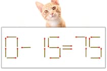 【マッチ棒パズル】正しい式にしよう！「0-15=75」【毎日脳トレ】