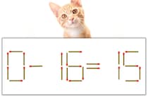 【マッチ棒パズル】正しい式にしよう！「0-16=15」【毎日脳トレ】