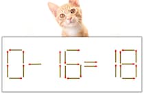 【マッチ棒パズル】正しい式にしよう！「0-16=18」【毎日脳トレ】