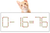 【マッチ棒パズル】正しい式にしよう！「0-16=76」【毎日脳トレ】