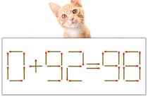 【マッチ棒パズル】正しい式にしよう！「0+92=98」【毎日脳トレ】