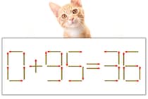【マッチ棒パズル】正しい式にしよう！「0+95=36」【毎日脳トレ】