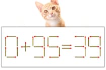 【マッチ棒パズル】正しい式にしよう！「0+95=39」【毎日脳トレ】