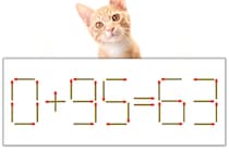 【マッチ棒パズル】正しい式にしよう！「0+95=63」【毎日脳トレ】
