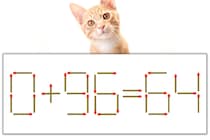 【マッチ棒パズル】正しい式にしよう！「0+96=64」【毎日脳トレ】