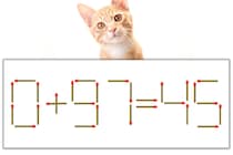 【マッチ棒パズル】正しい式にしよう！「0+97=45」【毎日脳トレ】