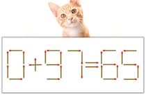【マッチ棒パズル】正しい式にしよう！「0+97=65」【毎日脳トレ】