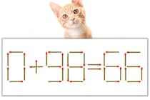 【マッチ棒パズル】正しい式にしよう！「0+98=66」【毎日脳トレ】