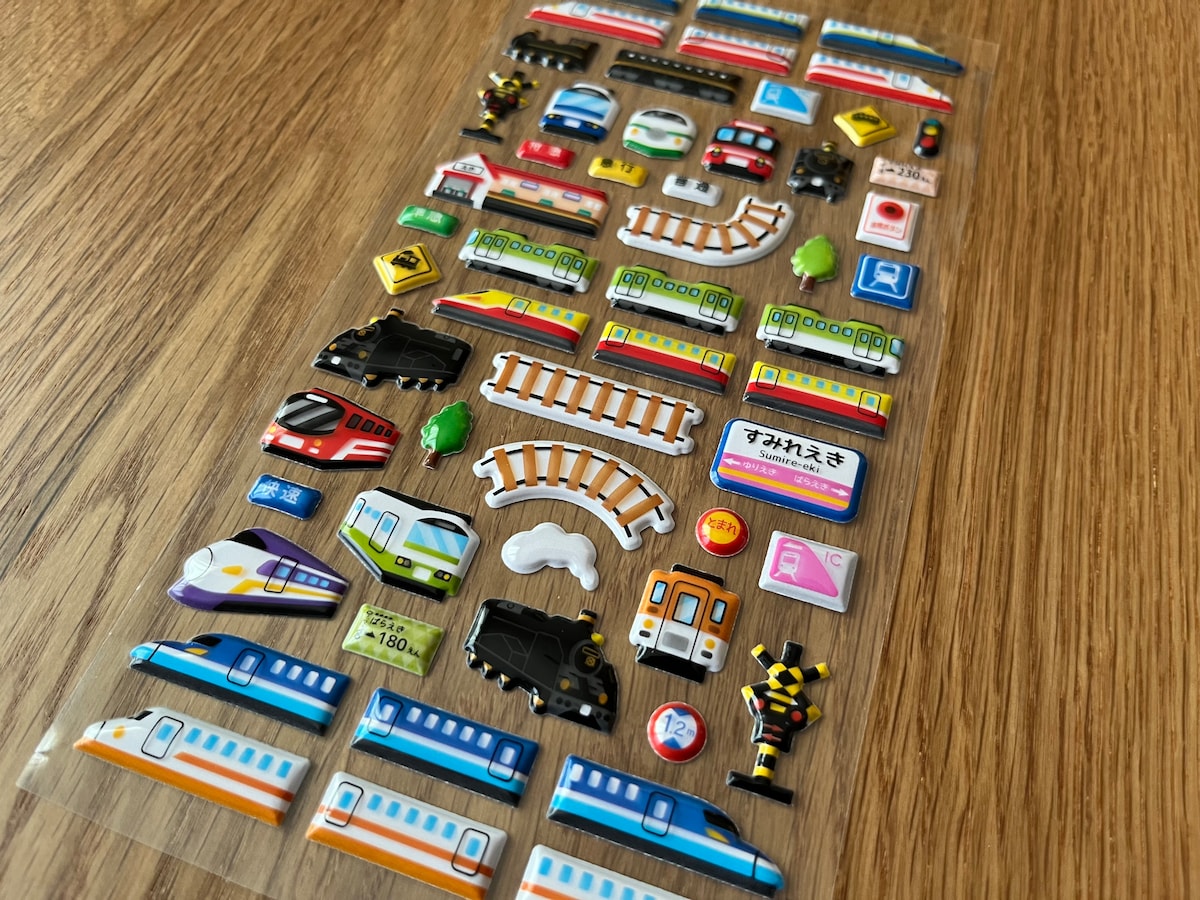 「ステッカー７（５、でんしゃ）」