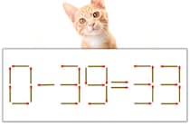【マッチ棒パズル】正しい式にしよう！「0-39=33」【毎日脳トレ】
