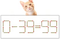 【マッチ棒パズル】正しい式にしよう！「0-39=99」【毎日脳トレ】