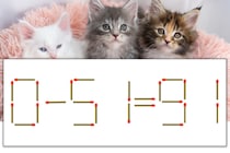 【マッチ棒パズル】正しい式にしよう！「0-51=91」【毎日脳トレ】