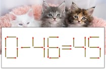【マッチ棒パズル】正しい式にしよう！「0-46=45」【毎日脳トレ】