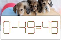 【マッチ棒パズル】正しい式にしよう！「0-49=48」【毎日脳トレ】