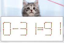 【マッチ棒パズル】正しい式にしよう！「0-31=91」【毎日脳トレ】