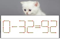 【マッチ棒パズル】正しい式にしよう！「0-32=92」【毎日脳トレ】