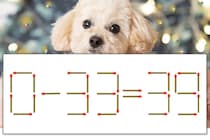 【マッチ棒パズル】正しい式にしよう！「0-33=39」【毎日脳トレ】
