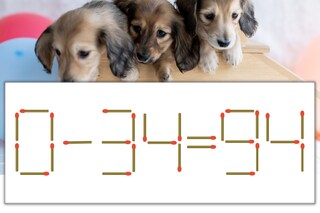 【マッチ棒パズル】正しい式にしよう！「0-34=94」【毎日脳トレ】