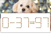 【マッチ棒パズル】正しい式にしよう！「0-37=97」【毎日脳トレ】
